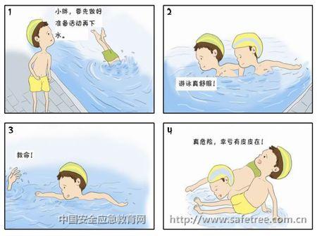 防溺水的四格漫画 卡通画 要有颜色的.有的发到邮箱.