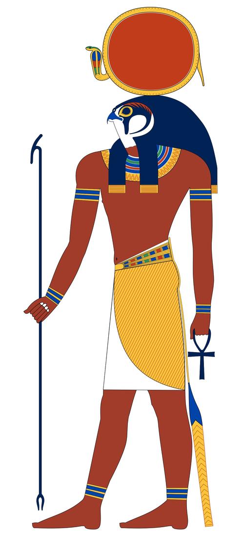 上图:以色列人出埃及时,古埃及第十八王朝的主神是太阳神拉(ra/re).