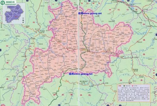 房县乡镇地图