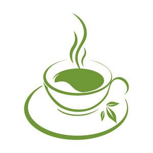 绿色的茶杯子图标照片