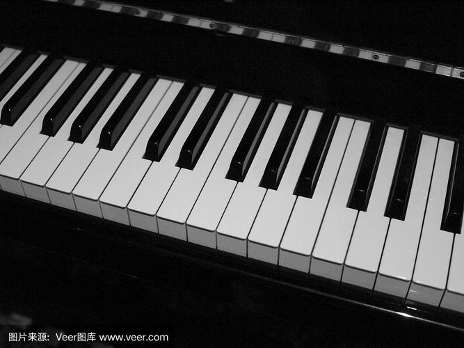 钢琴键,比例,黑白图片,留白,三角钢琴