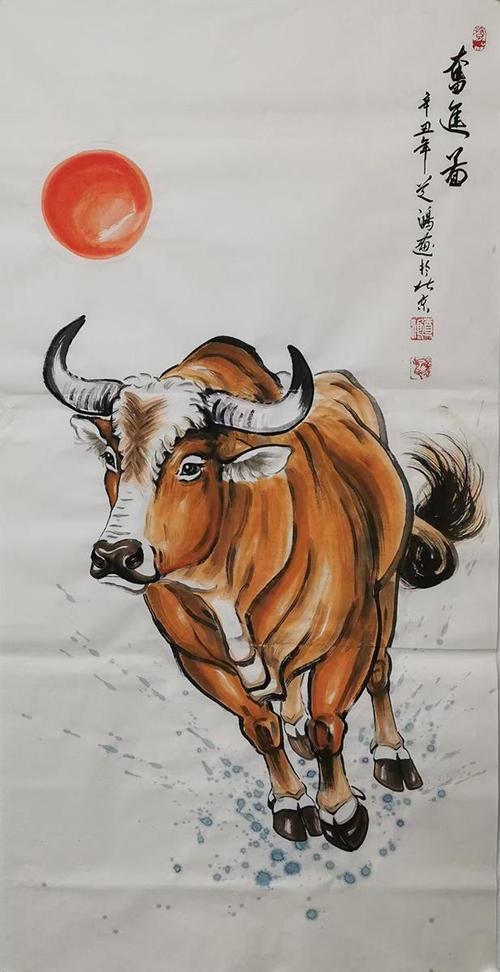 2021牛年牛犇,陈振伟动物画牛作品欣赏