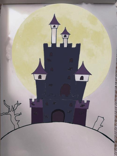 我用醒图图给图了色,累死我了灰太狼的城堡98#画个简笔画  #儿童简