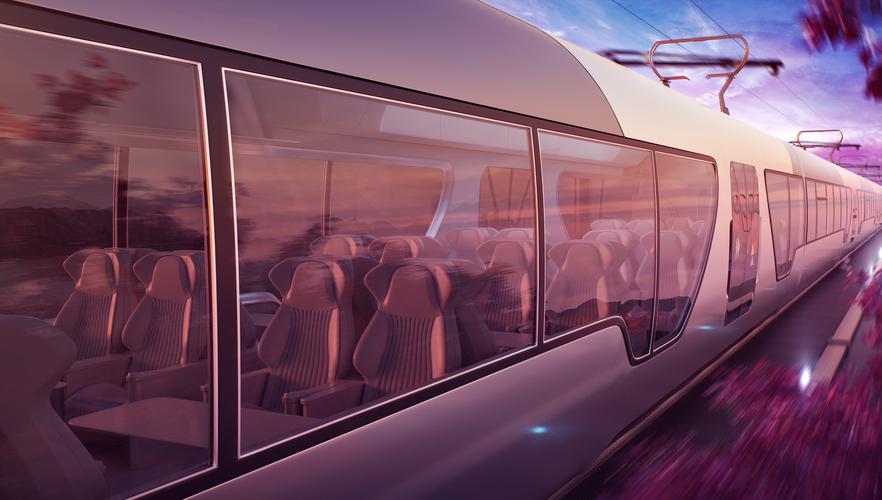 火车,动车,agc,agc glass,概念设计,未来,紫色,渲染