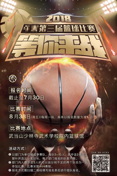 篮球比赛海报-psd