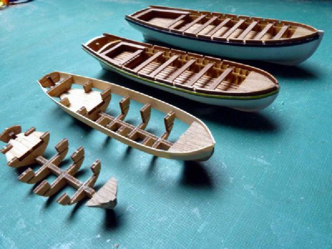 迷你小木船的制作方法 16615木板精雕出零件拼接出内部骨架01 2
