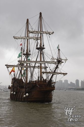 世纪远航历史 西班牙大帆船抵沪(组图)