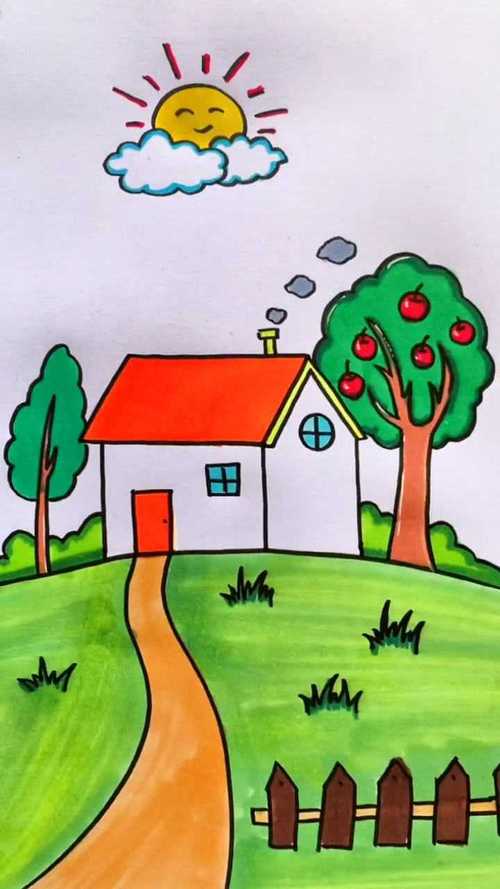 教你画房子简单易学