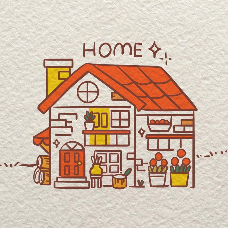 简笔画|小房子 超简单的简笔画小房子步骤来喽