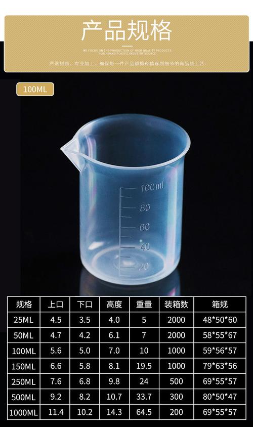 量杯 厂家直销 100ml塑料量杯 耐高温量水杯 pp加厚刻度杯 烧杯