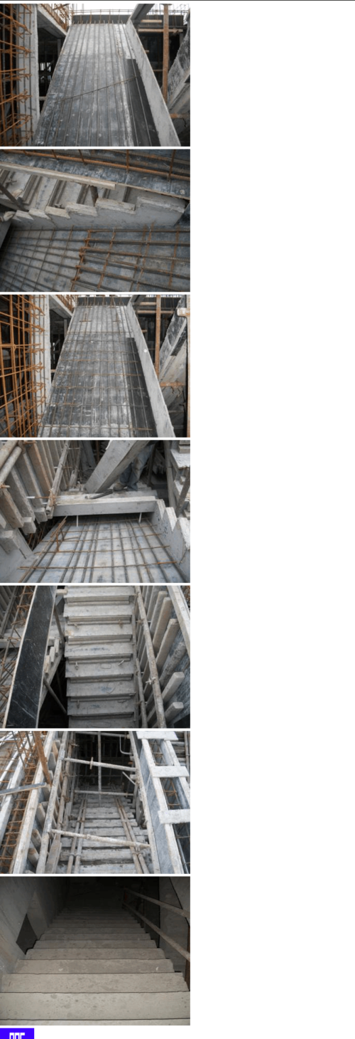 侧模支设 放置模板钢筋马镫 楼梯踏步板支设 四,工艺施工要点: 模板