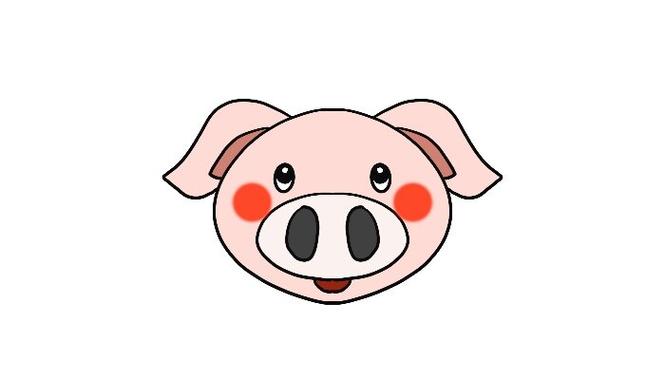 动物头像之猪简笔画 动物头像之猪简笔画画法-养娃家