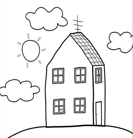 幼儿园简笔画房子图片步骤 中级简笔画教程-第7张