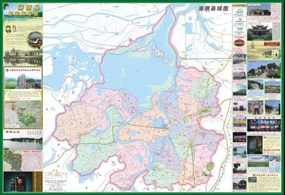 湘阴县城区交通分布图