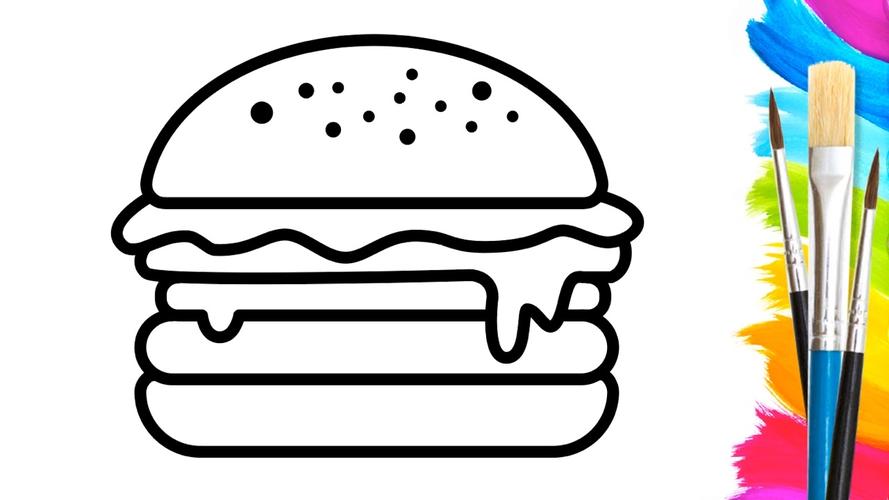 美味汉堡如何画?跟随视频学一下