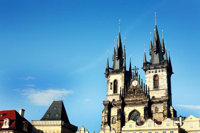 古色古香的城堡在布拉格欧洲城市建设