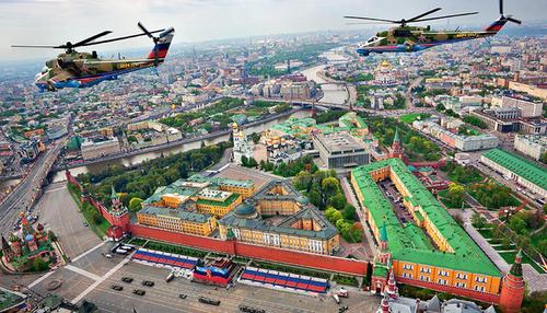 莫斯科:因为法律禁止一切拍摄红场和克林姆林宫的行为,为拍摄莫斯科市