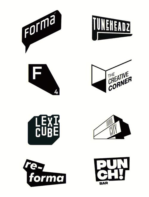 logo设计趣味潮流空间感的简约标志