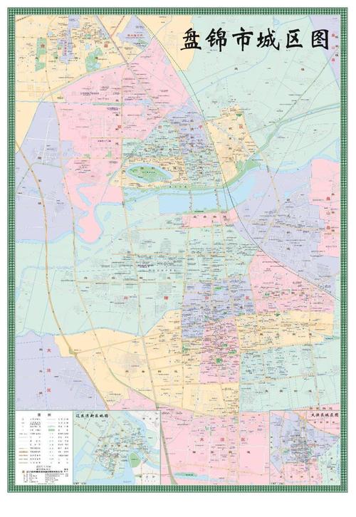 《盘锦市城区图》是在2004年6月进行第一次印刷,图内各级行政区划资料