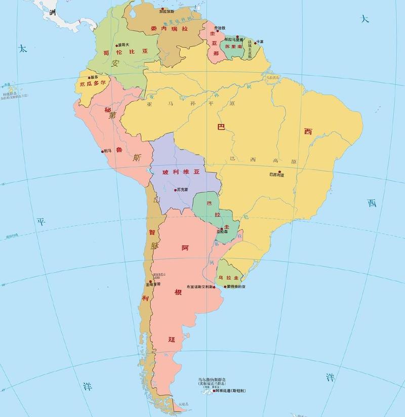南美洲国土面积最大的国家"巴西",也是世界国土第五大国