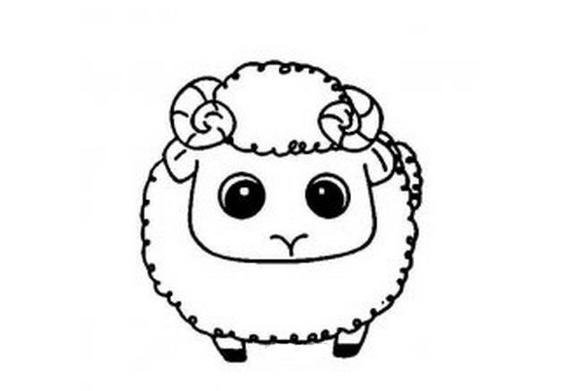 生肖羊2015简笔画-软软的绵羊动物简笔画   5068儿童