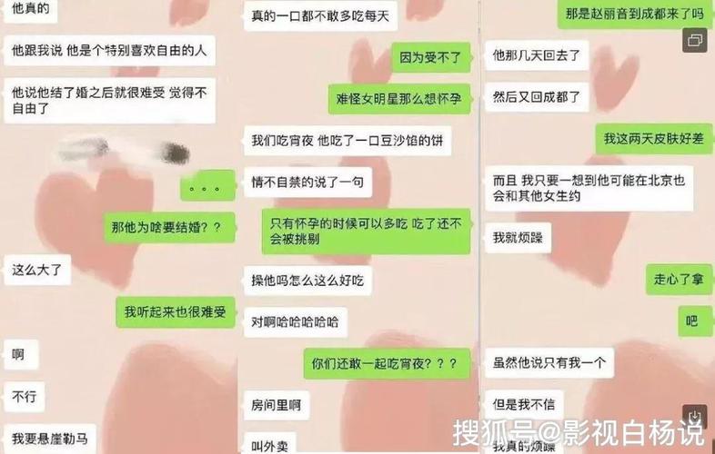网友放出来的聊天记录的大致内容就是那个网红说冯绍峰结婚之后的日子