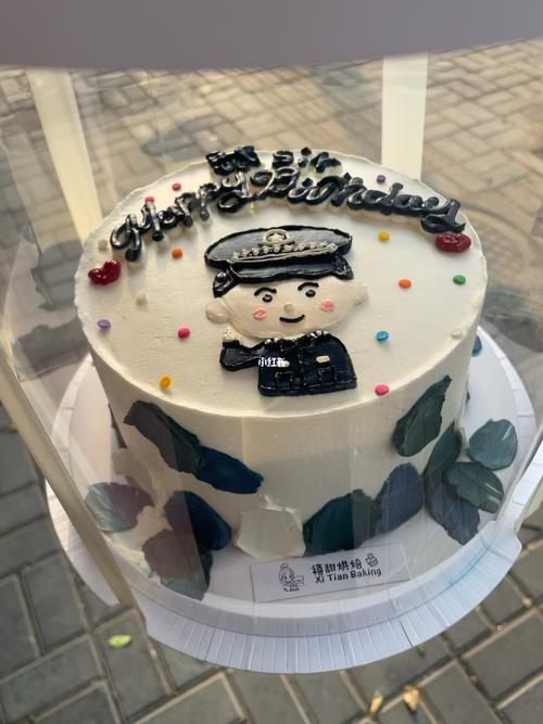 定制蛋糕  #男生蛋糕  #警察  #警察手绘