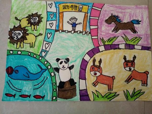 笔过程欢迎来到经发动物乐园儿童画,简笔画,马克笔画,主题画儿童画,简