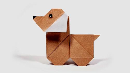 纯手工折纸diy教程,一步一步教你如何折叠一只小狗