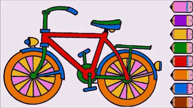 亲子简笔画:漂亮自行车