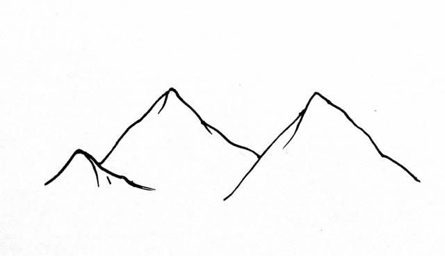 儿童画喜马拉雅山简笔画画法步骤教程--简笔画大全