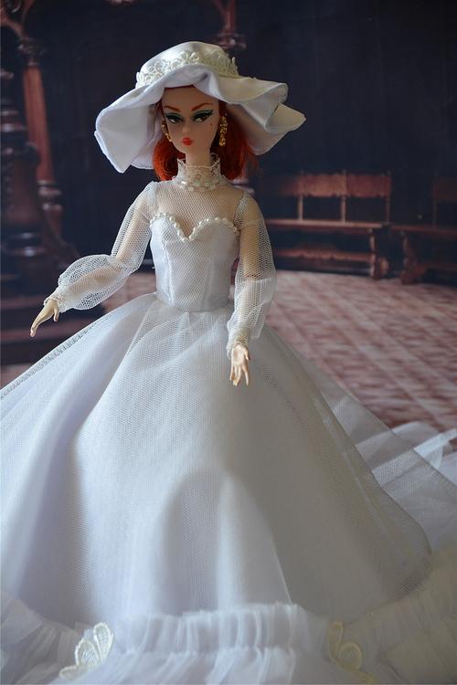 st娃娃衣服婚纱公主6分厘米娃娃娃