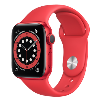 series 6智能苹果手表iwatch6多功能手表官 红色铝金属表壳;红色运动
