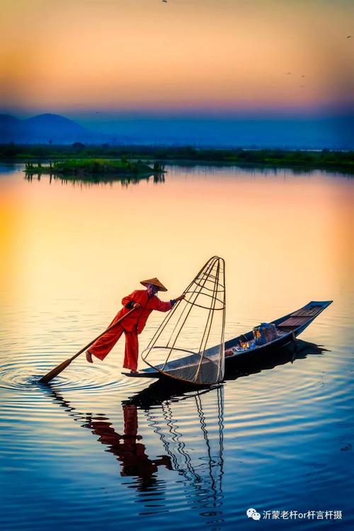 行摄缅甸 茵莱湖上别具一格的渔夫捕鱼 简直就是优美的舞蹈