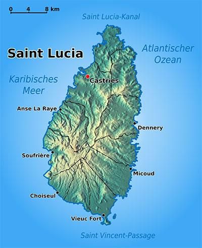 圣卢西亚地图2
