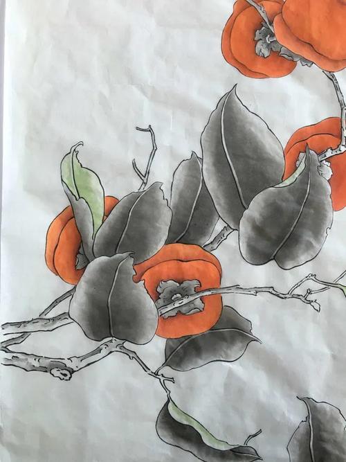 红柿子工笔画