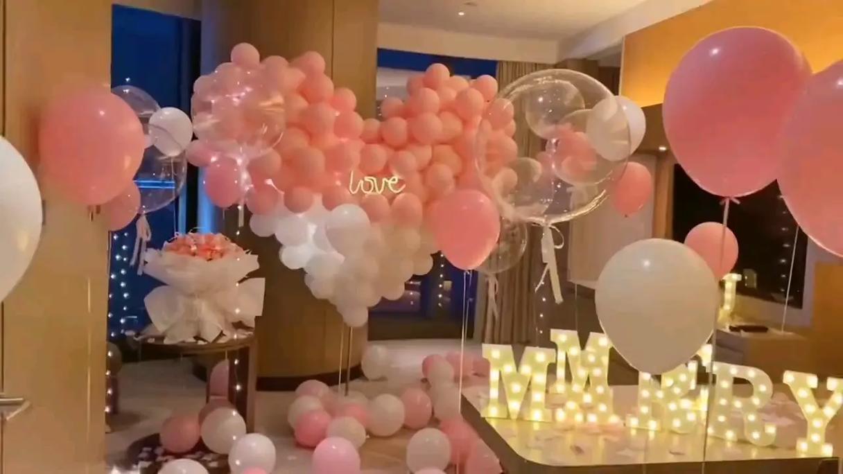 酒店客房怎么布置气球  生日布置酒店 .女朋友过生日怎么布置 - 抖音