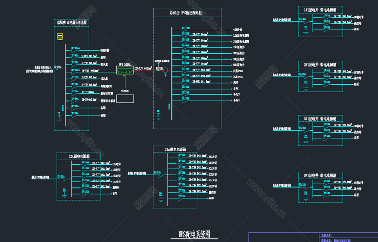 现代县城综合小区智能化系统图弱电cad施工图纸下载