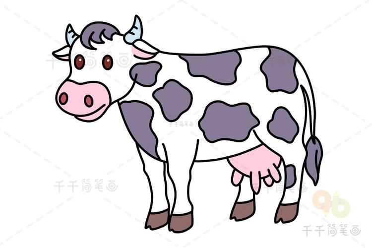 奶牛简笔画画法