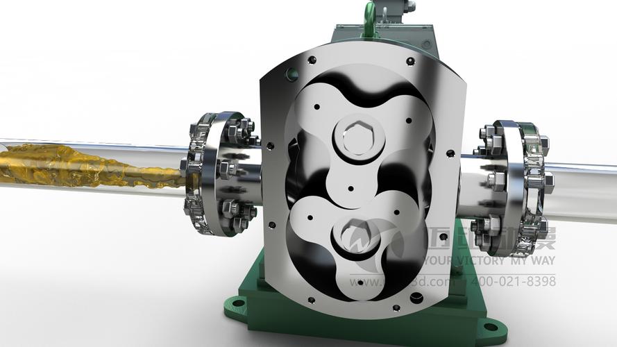 凸轮式转子泵三维动画告诉你它的原理