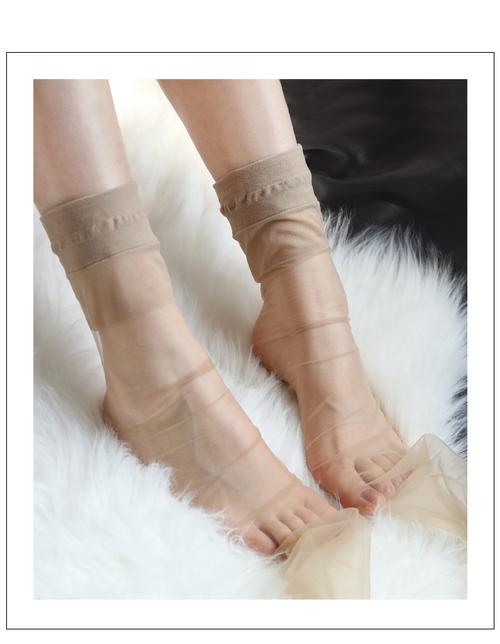 夏季脚尖透明长筒超薄丝袜女 0d超透明高筒过膝丝袜隐形大腿袜