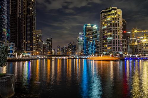 迪拜美轮美奂璀璨夜景