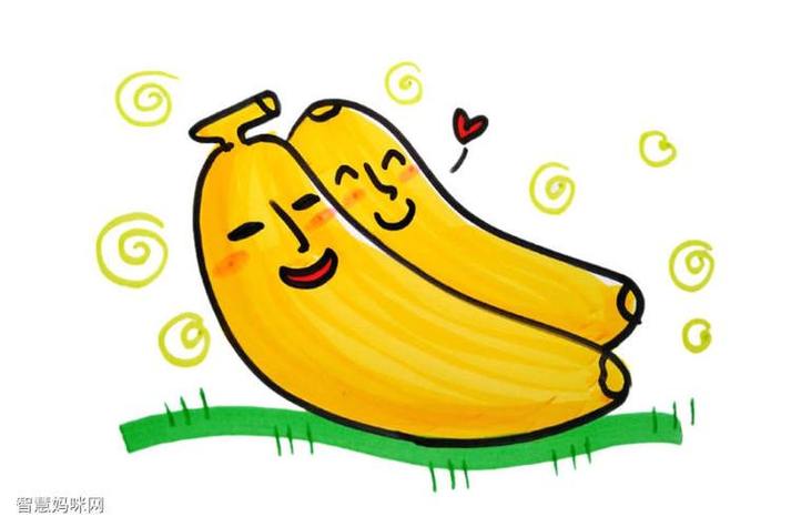 小动漫香蕉简笔画可爱