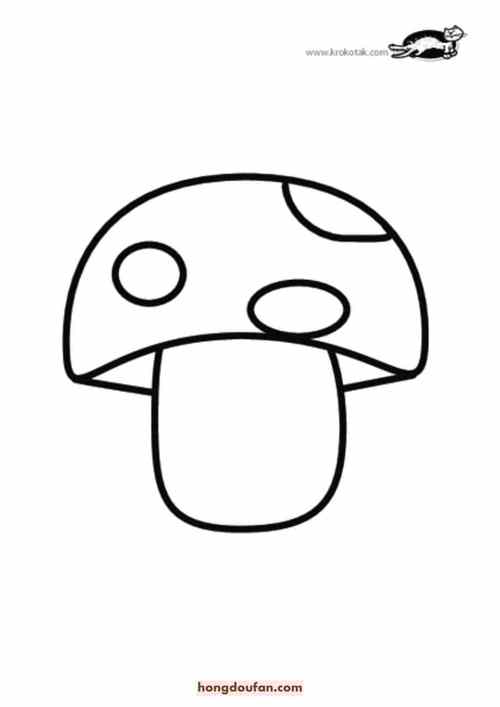 7张简单有趣的爱丽丝梦游仙境中的可爱蘑菇简笔画