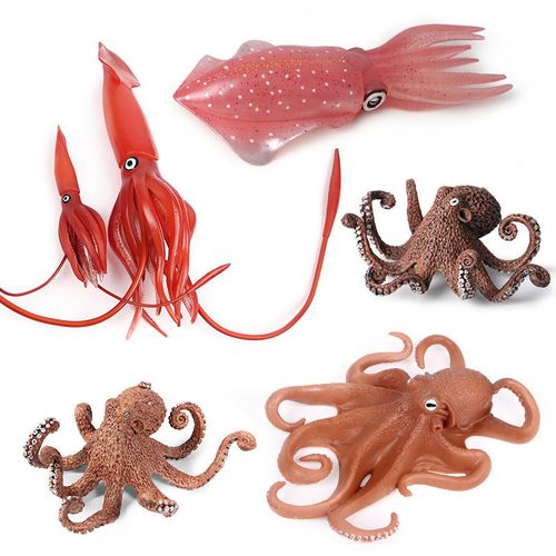 仿真章鱼模型鱿鱼八爪鱼巨型大王乌贼场景展示道具儿童认知玩具