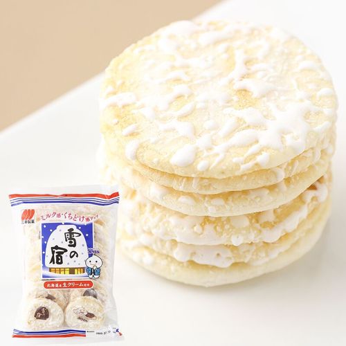 日本三幸制果雪之宿雪饼特浓北海道奶油米饼 减盐30%小雪饼12袋入