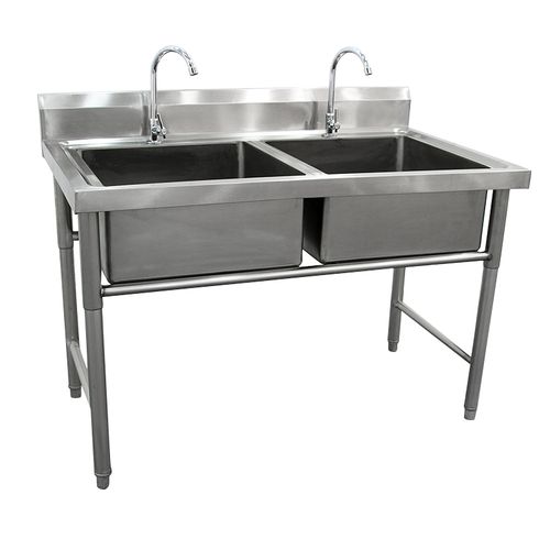 厨房不锈钢水槽商用用带支架双槽洗菜菜盆单槽水槽套餐