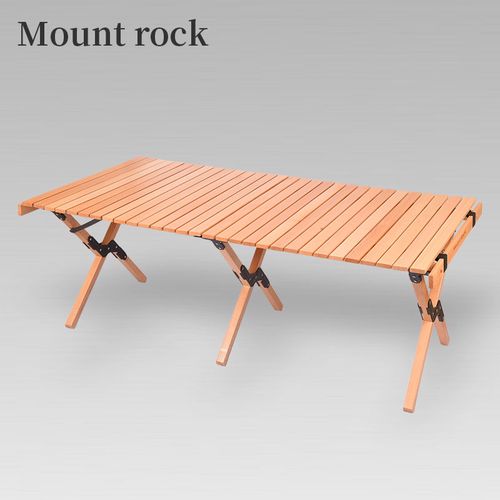 mount rock山之岩户外实木蛋卷桌子可折叠营地露营榉木桌野餐桌椅