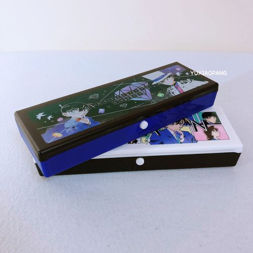 柯南侦探限定日本crux限量塑料文具盒铅笔盒收纳文具盒