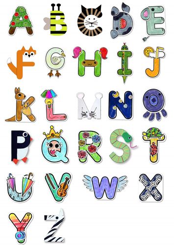 英语创意字母启蒙抖音同款26个字母手工创意想象拼图安静书卡通